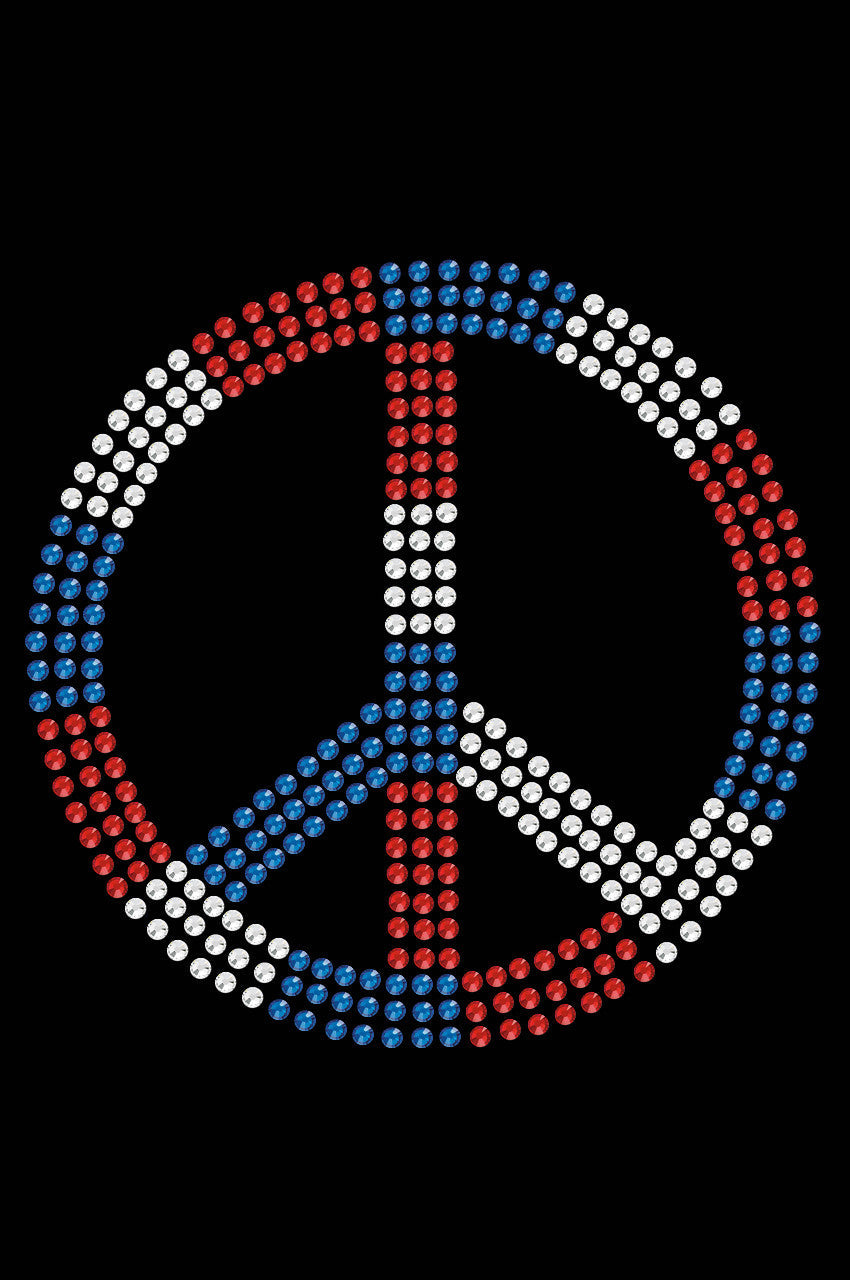 Peace Sign (Red, White, & Blue) - Womens T-shirt
