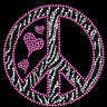 Peace Sign (Pink & Zebra Print) - Women's T-shirt