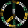 Peace Sign (Green, Gold, & Clear) - Bandanna
