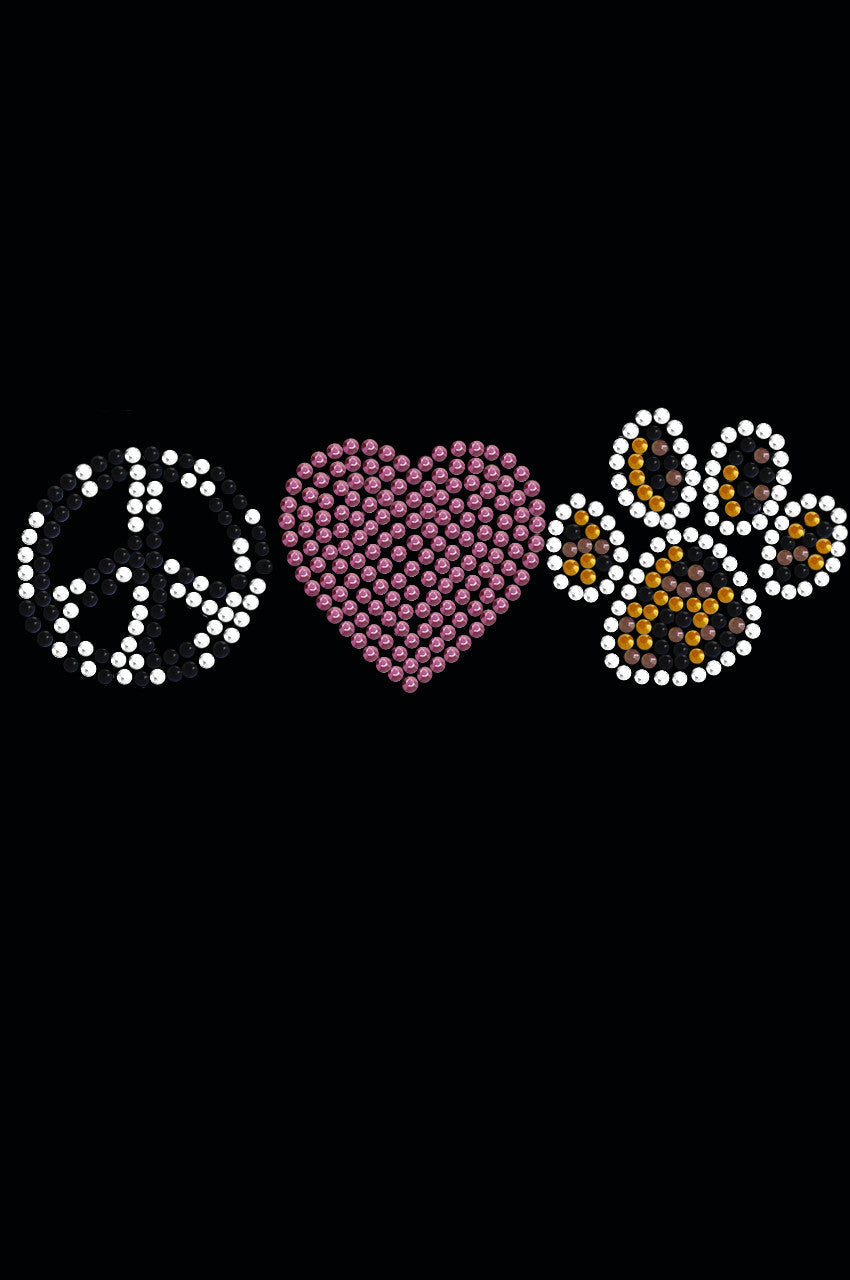 Peace, Love, Paw (Animal Print) - bandana