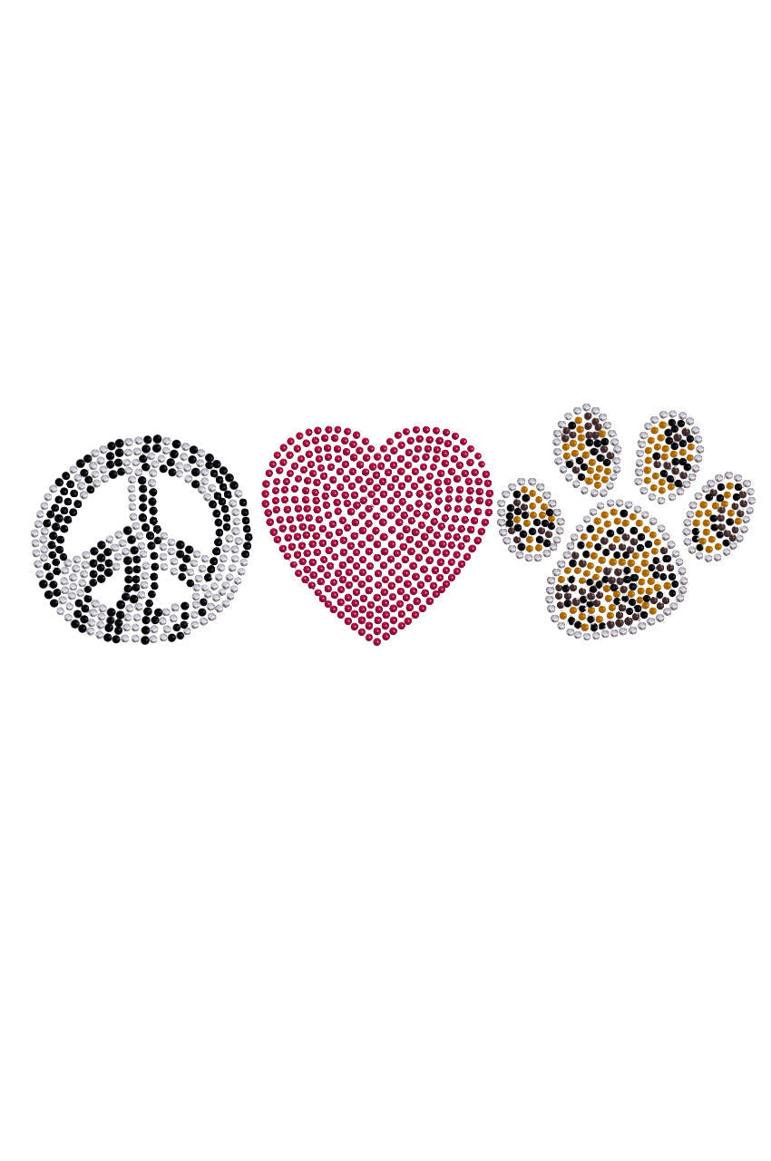 Peace, Love, Paw (Animal Prints) - Women's T-shirt