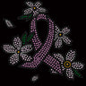 Pink Ribbon with Flowers - Women's T-shirt