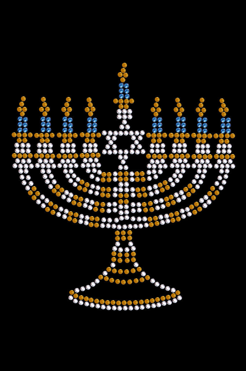 Menorah - Small (Blue, Silver, & Gold) - Custom Tutu