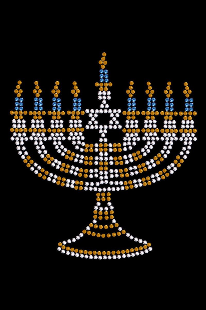 Menorah - Small (Blue, Silver, & Gold) - Custom Tutu