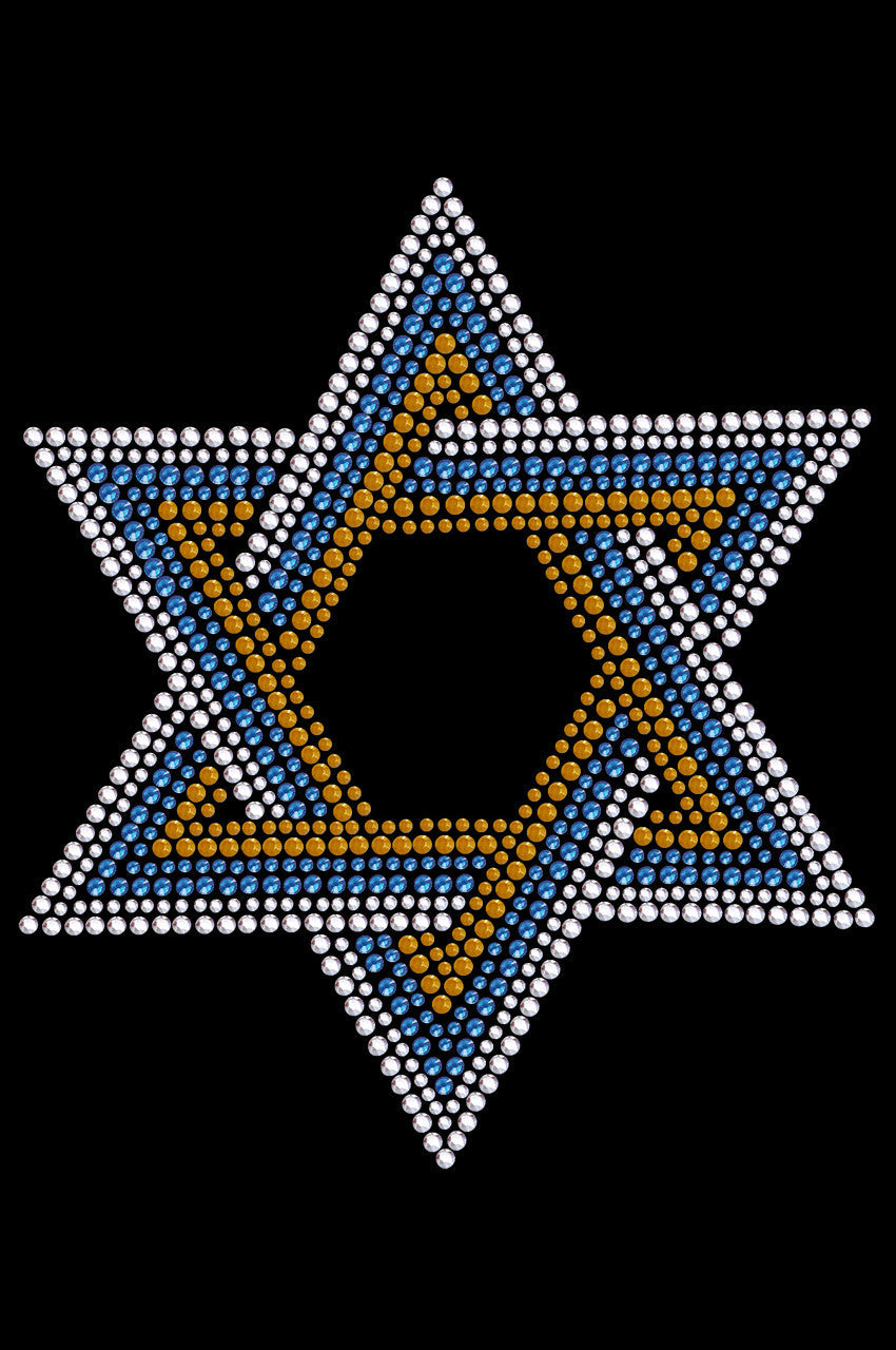 Star of David - Large (Blue, Silver, & Gold) - Custom Tutu
