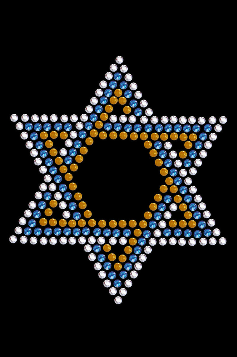 Star of David - Small (Blue, Silver, & Gold) - Dog Tank
