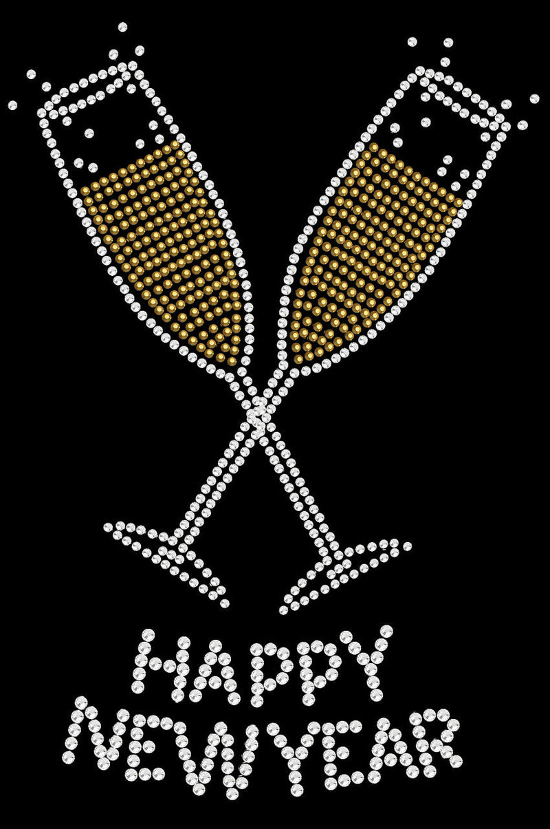 Happy New Year Champagne Glasses - Women's T-shirt