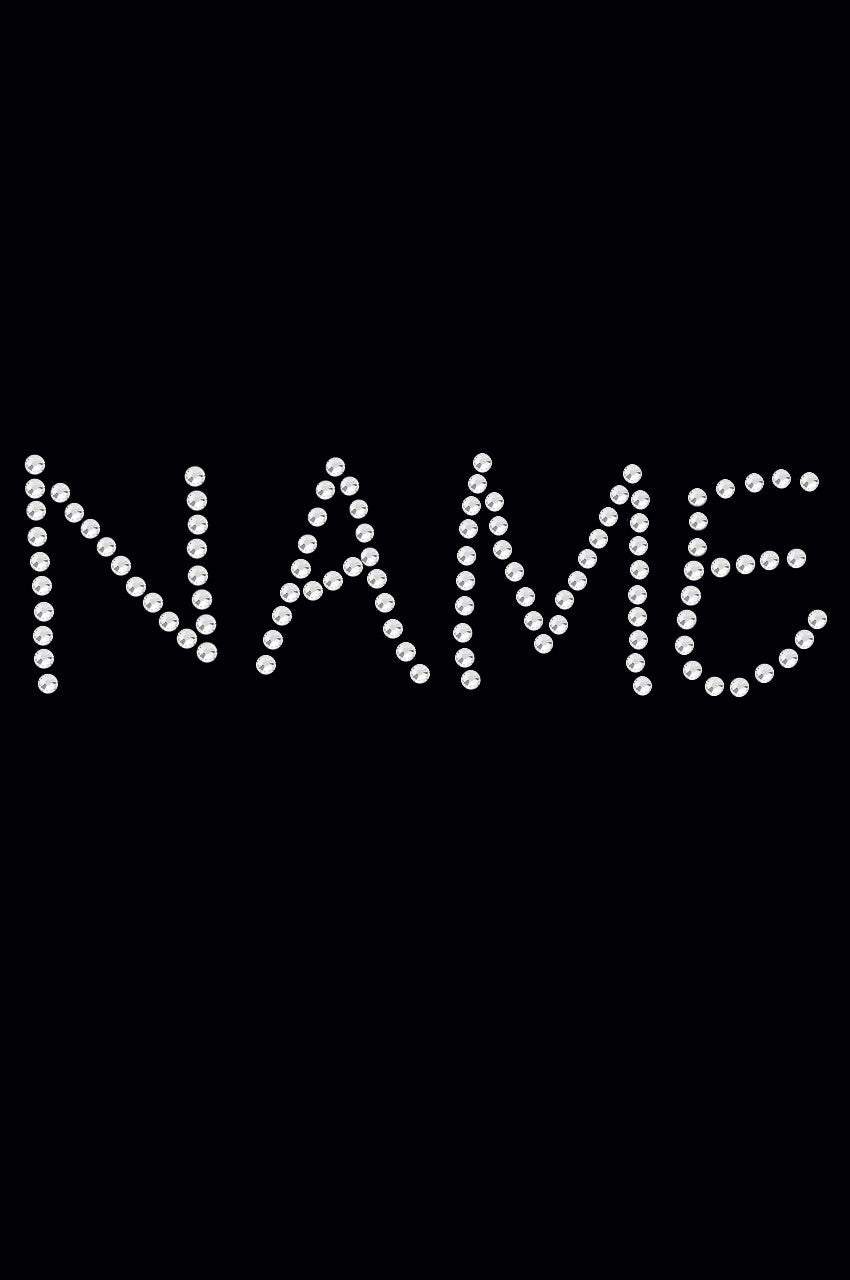Custom Name or Phrase - Clear Rhinestones - Dog Tank