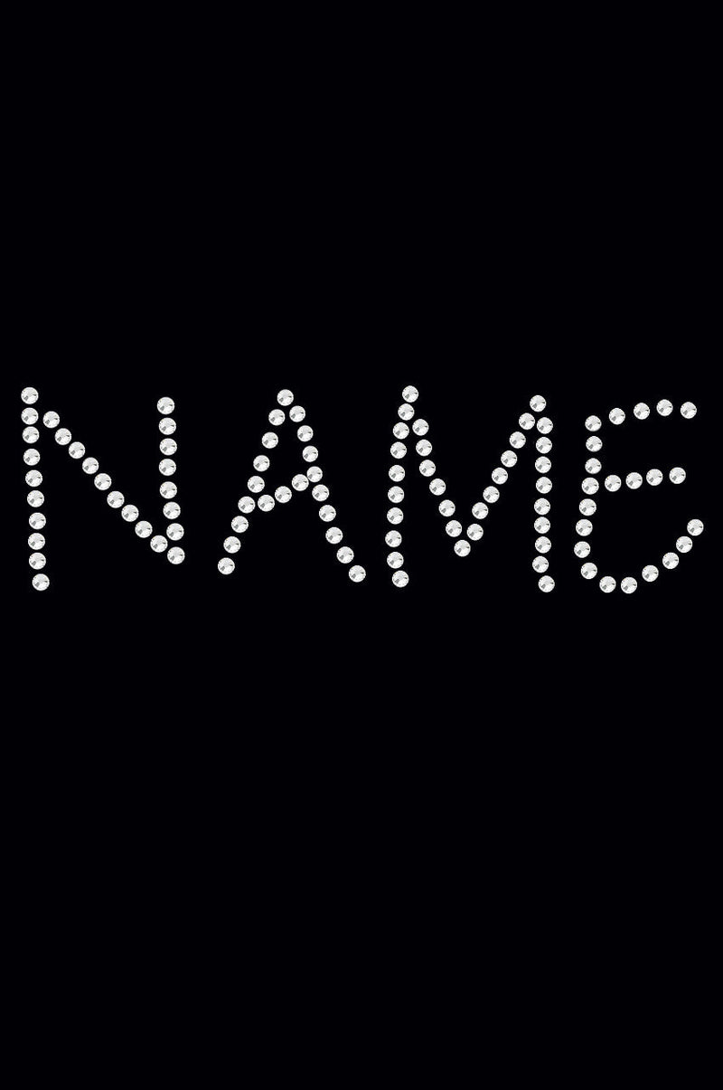 Custom Name or Phrase - Clear Rhinestones - Dog Tank
