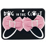 Pink Denim Hair Bows for Dogs
