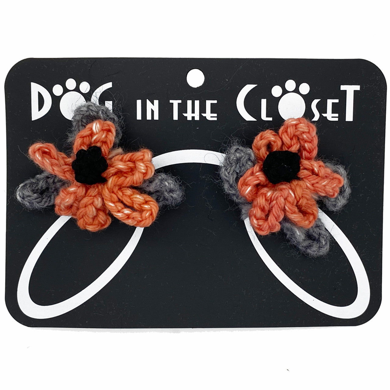 Peach Crocheted Hair Bows for Dogs