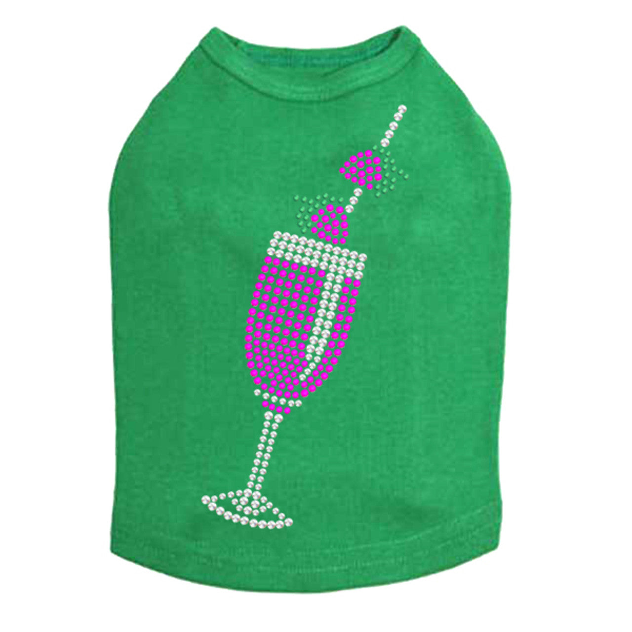 Strawberry Daiquiri - Rhinestones - Dog Tank