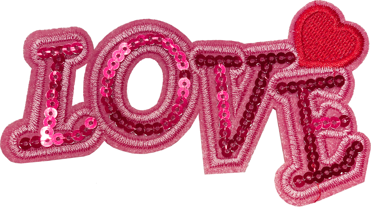 Love Pink Sequin (L) Patch