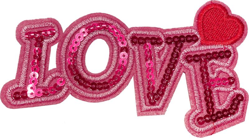 Love Pink Sequin (L) Patch