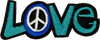 Love Teal & Blue - Patch
