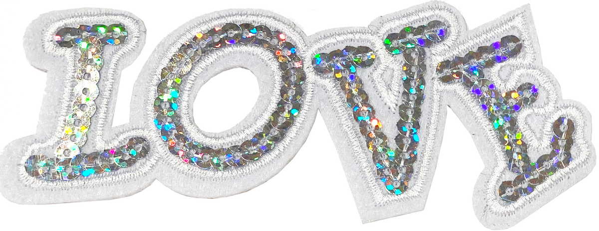 Love Silver Sequin - Patch