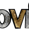 Large Sequin Silver & Gold Love - Patch