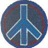 Denim Peace Sign - Patch