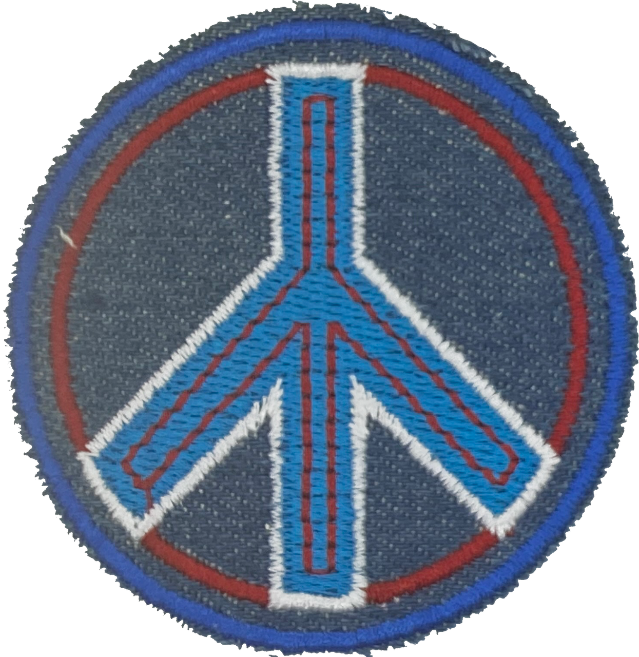 Denim Peace Sign - Patch
