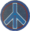 Denim Peace Sign - Patch