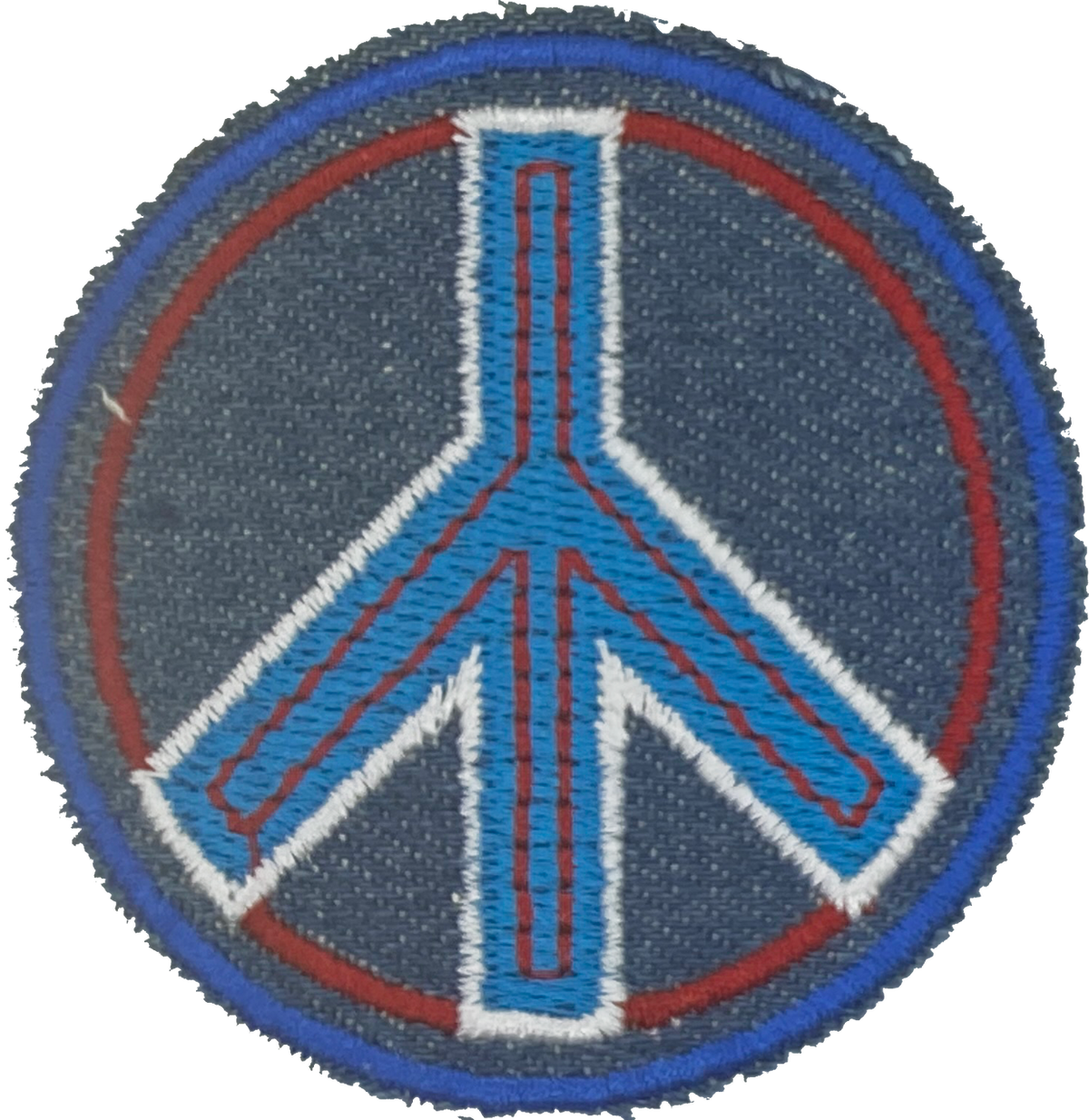 Denim Peace Sign - Patch