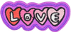 Pink & Purple Love hearts - Patch