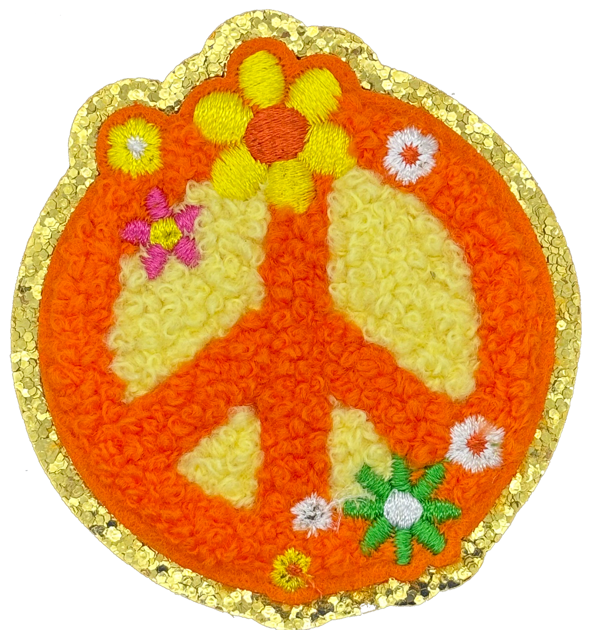 Peach Sign Chenille - Patch