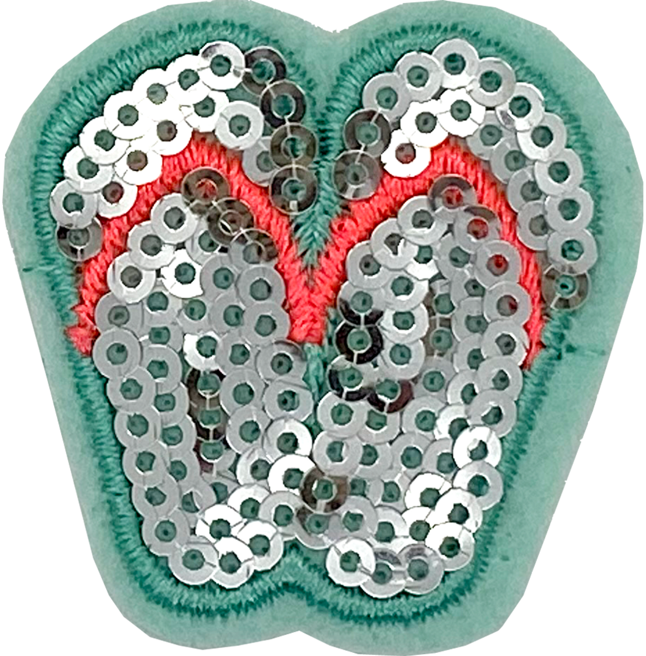 Aqua Sequin Flip Flops - Patch