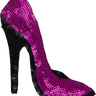 Fuchsia Sequin Heel - Patch
