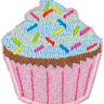 Cupcake 2 Small (Pink & Blue) - Patch