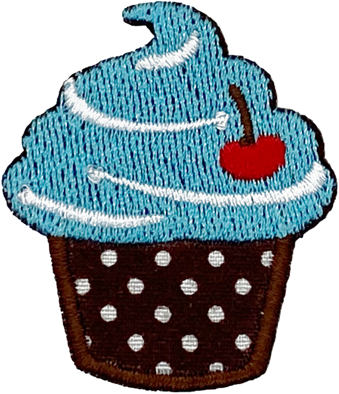 Cupcake 7 (Blue & Brown Dot) - Patch
