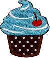 Cupcake 7 (Blue & Brown Dot) - Patch