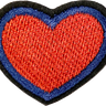 Heart with Blue & Black Outline - Patch