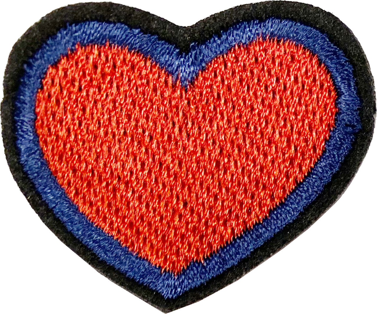 Heart with Blue & Black Outline - Patch