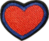 Heart with Blue & Black Outline - Patch