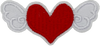 Heart with Wings 3 (Red) - Patch