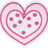 Pink Polka Dot Heart - Patch