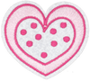 Pink Polka Dot Heart - Patch