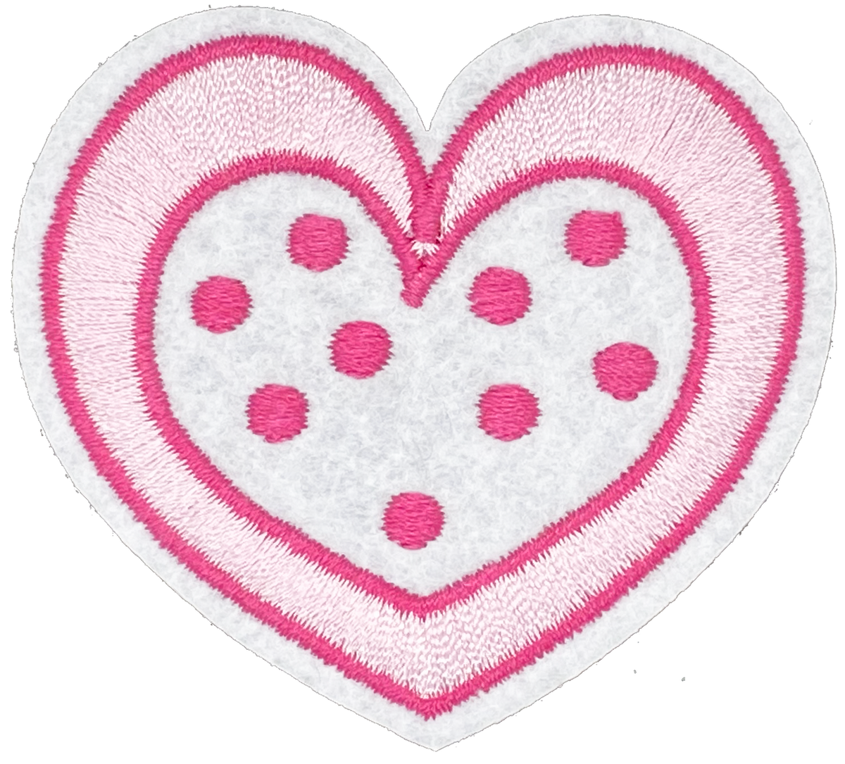 Pink Polka Dot Heart - Patch