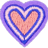 Purple & Pink Heart - Patch