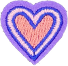 Purple & Pink Heart - Patch