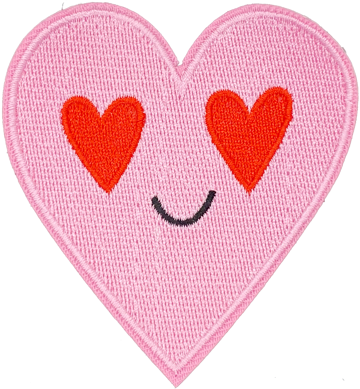 Pink Smiley Face Heart - Patch