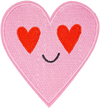 Pink Smiley Face Heart - Patch