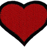 Red with Black Heart - Patch