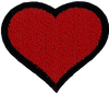 Red with Black Heart - Patch