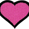 Pink with Black Heart - Patch