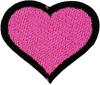 Pink with Black Heart - Patch