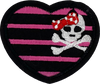 Girl Skull Heart - Patch