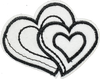 Black & White Hearts - Patch