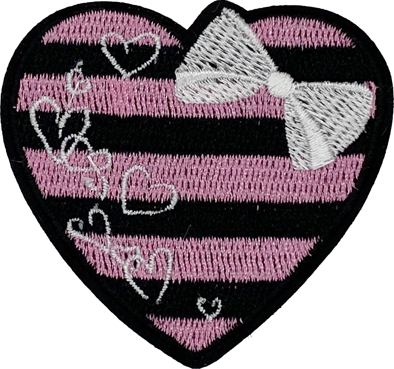 Pink and Black Heart - Patch